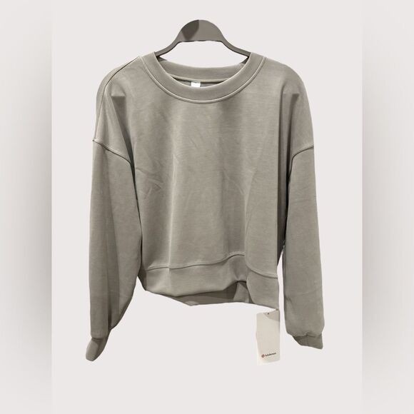 🏷️ Lululemon Softstreme Perfectly Oversized Cropped Crew - Picture 1 of 9